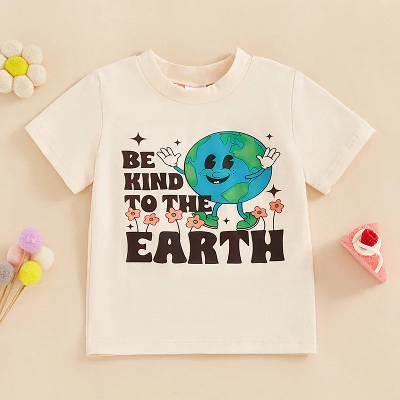 Kids Summer T-Shirts with Fun Animal Print and Short Sleeves Crew Neck Toddler Tops for Boys and Girls - Evallys.com