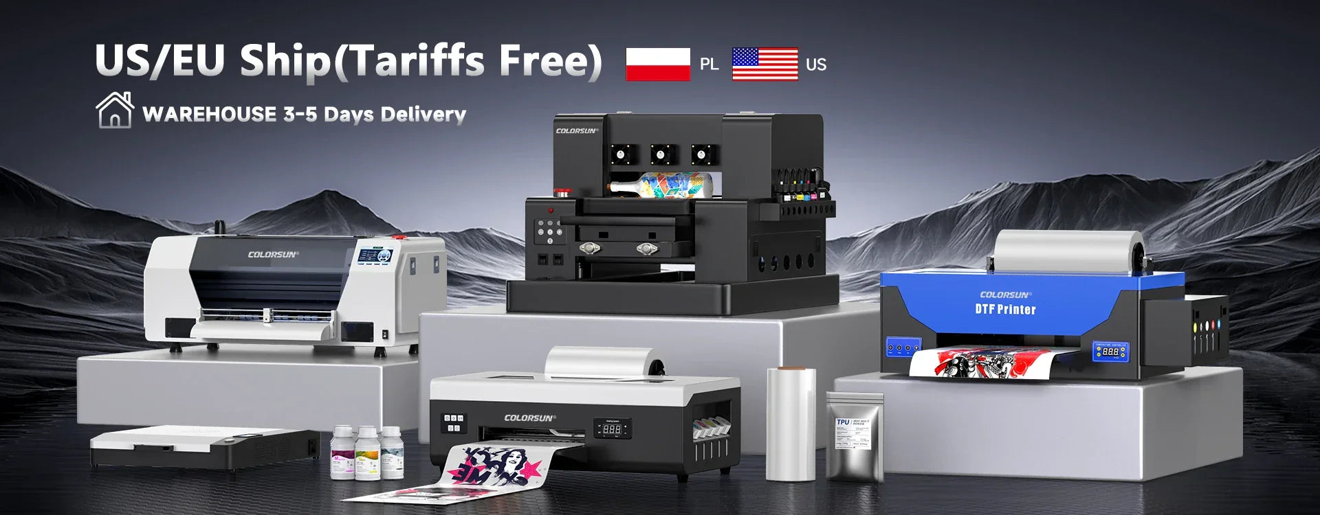 Colorsun DTF Printer Impressora A4/A3 Direct to Film T-Shirt Printing Machine Digital Inkjet DTF Printers For T-Shirt Hoodies - Evallys.com