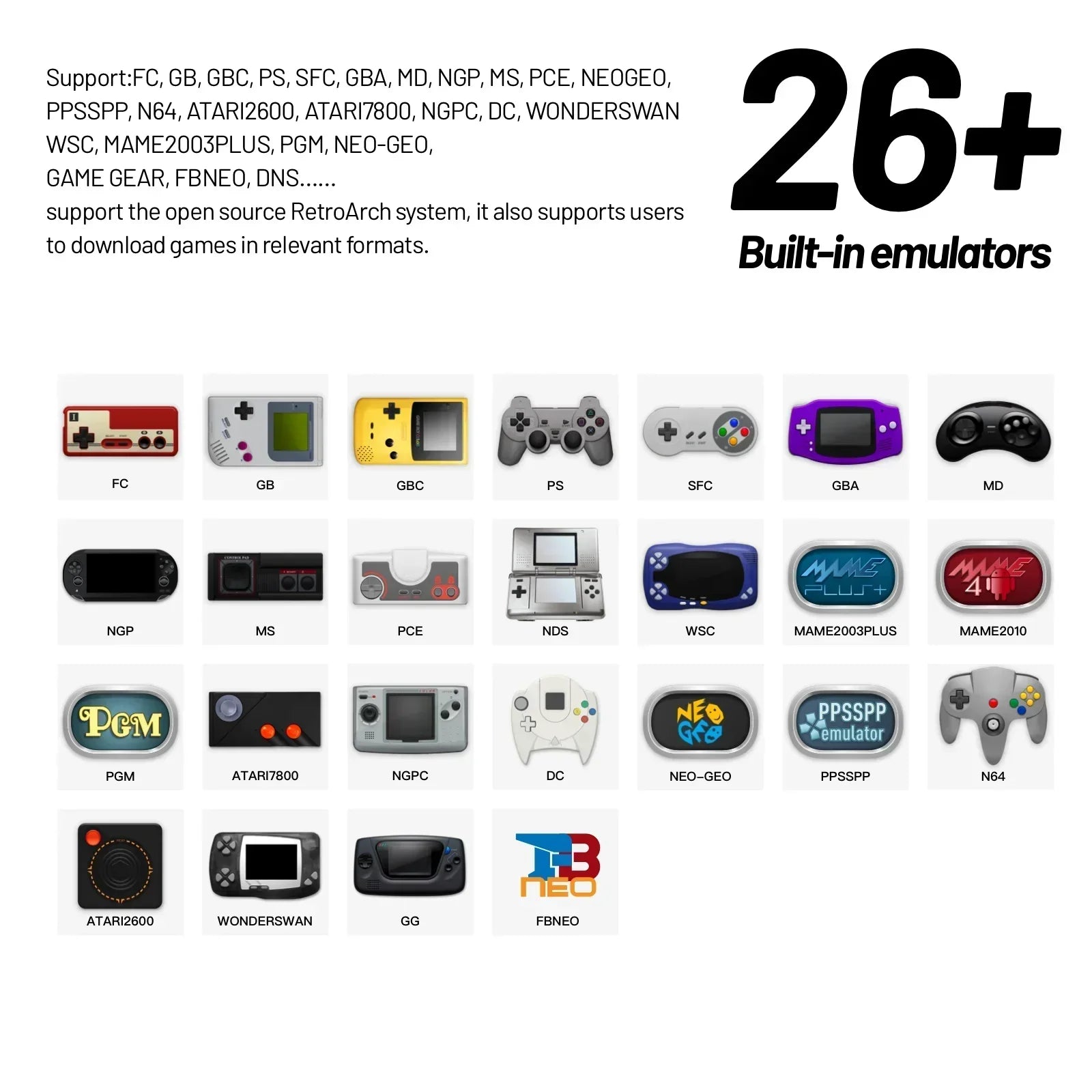 Trimui Smart Pro Handheld Game Console 4.96''IPS Screen Linux System Joystick RGB Lighting Smartpro Retro Video Game Player Gift - Evallys.com