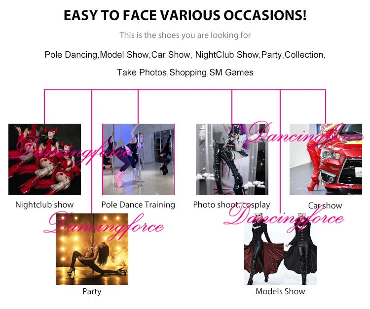 20cm/8Inches Sexy Pole Dance Shoes Women Catwalk Nightclub Strip Gladiator Sandals Lace-up Lady Suede Matte Short Booties