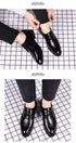Mens Leather Dress Shoes Men's Formal Social Male Shoe Casual Business Pointed Toe Luxury Party Designer Shoes for Men - Evallys.com
