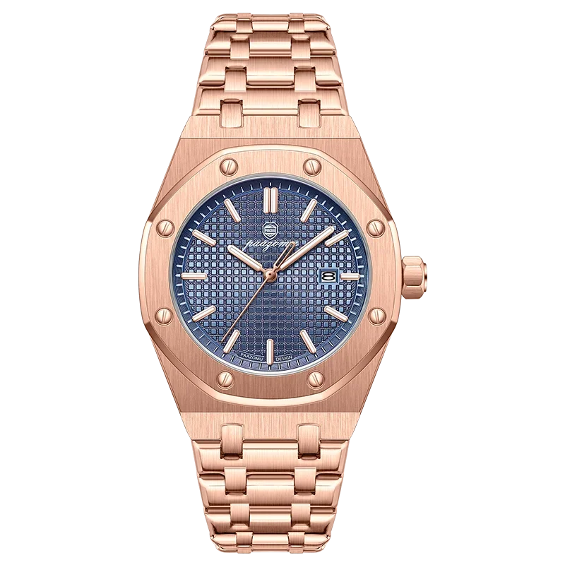 PENGAGAR Square Luxury Men Wristwatch Waterproof Luminous Date Stainless Steel Male Clock Business Sports Quartz Watches For Men - Evallys.com