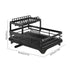 Bowl Rack - 2 Tier Dish Drainer Storage Adjustable Space Saving Kitchen Utensil Organizer for Plates Cups Cutlery