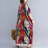 Vintage Cotton Summer Maxi Dress – Harajuku Floral Beachwear - Evallys.com