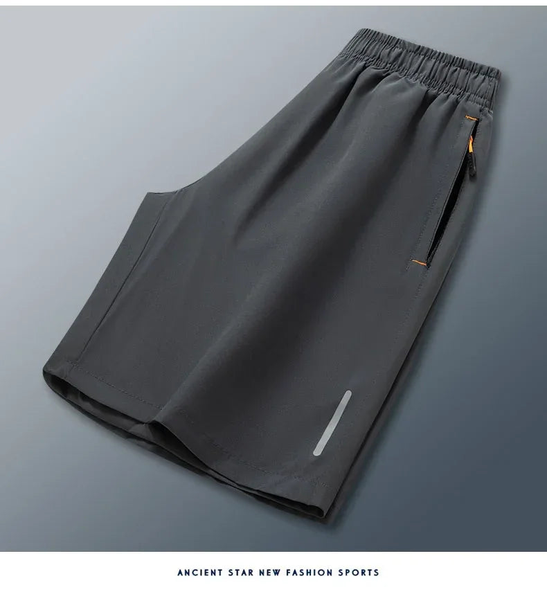Shorts for men's popular casual pants, men's ice silk pants, sports casual pants, high-quality trendy pants, quick drying pants, - Evallys.com