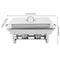 Chafing Dish Buffet Set,Gatherings Self-service Stove Food Plates,410 Stainless Steel Buffet Dishes Set,with 3 Food Compartments