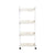 Plastic Rolling Utility Cart with Handle Storage Trolley for Office, Living Room, Kitchen, Movable Storage Organizer with Wheel