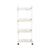 Plastic Rolling Utility Cart with Handle Storage Trolley for Office, Living Room, Kitchen, Movable Storage Organizer with Wheel