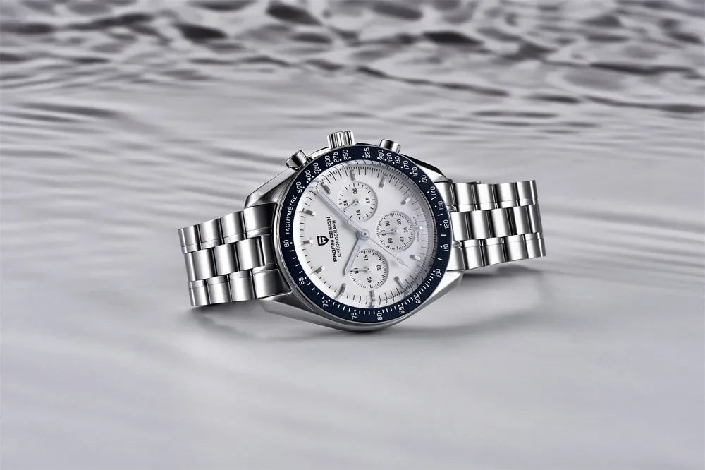 PAGANI DESIGN V4 New Quartz Men's Automatic Date Speed Chronograph Sapphire Mirror Sport Waterproof Watch All Steel VK63 Watches - Evallys.com