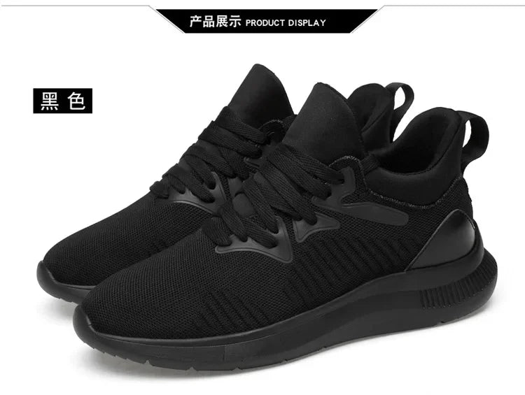 Men’s Elevator Sneakers – Breathable Mesh Height Increasing Shoes (6–10CM) - Evallys.com