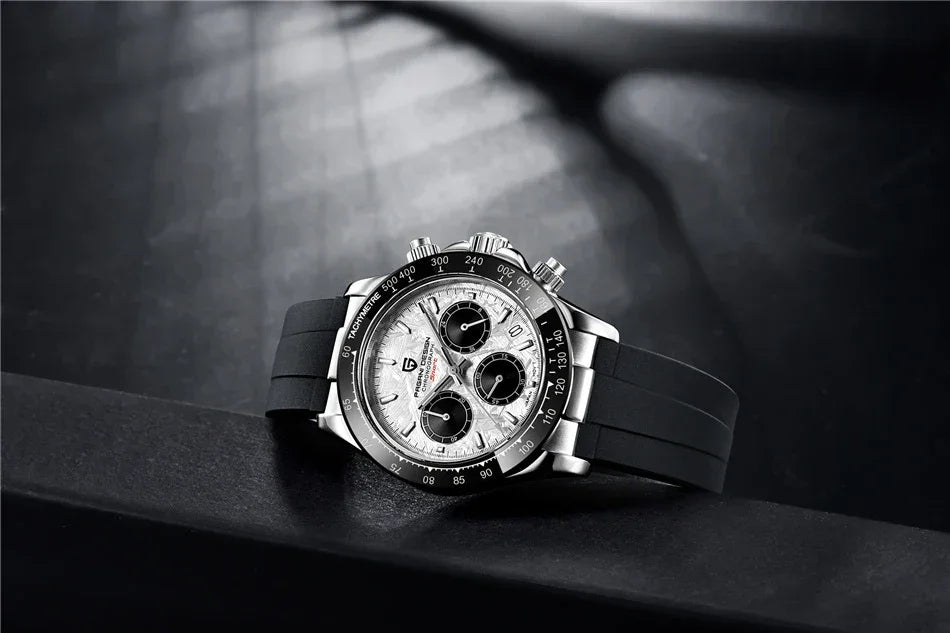 40mm New V2 PAGANI DESIGN Men's Quartz Watches Sapphire Retro Chronograph Stainless Steel Waterproof Watch Men Relogio Masculino - Evallys.com