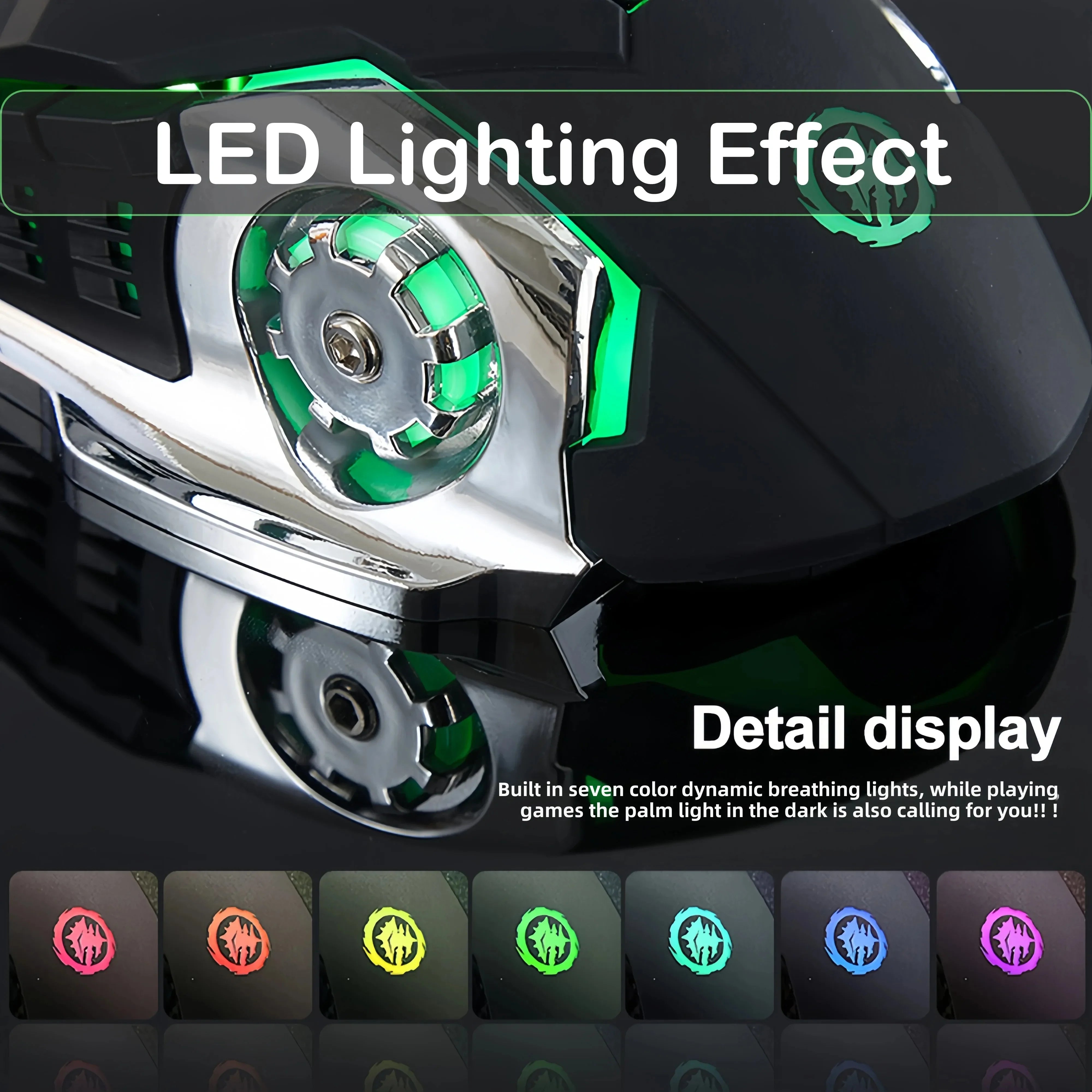2.4G Wireless Mouse Bluetooth Mouse RGB Backlit Gaming Mouse Rechargeable Mice Silent Mouse 3600 DPI Mouse for Macbook Laptop - Evallys.com