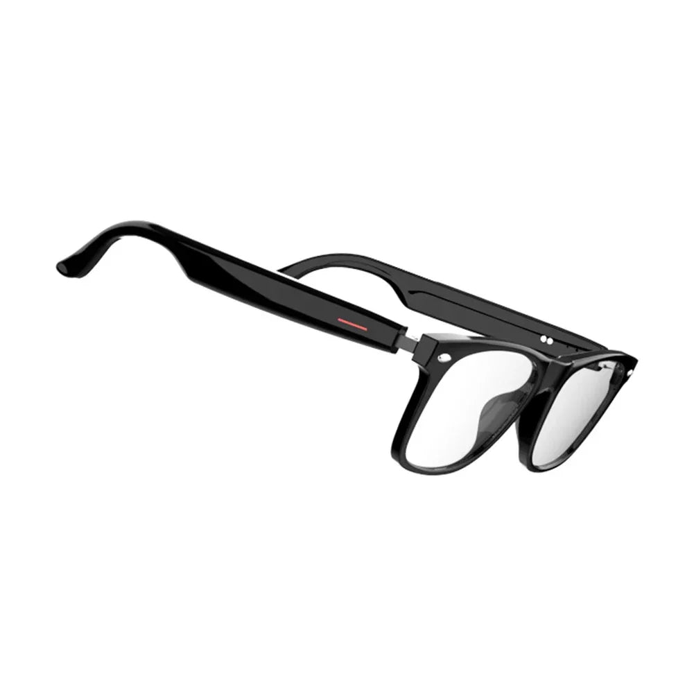 Smart Glasses Remote Shooting Outdoor Sport Glasses with Camera Open Ear Sound Mic & Speakers Wearable Eyeglass for Men & Woman - Evallys.com