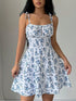 Women’s Summer Floral Spaghetti Strap Mini Dress – Beach Sundress 2025 - Evallys.com