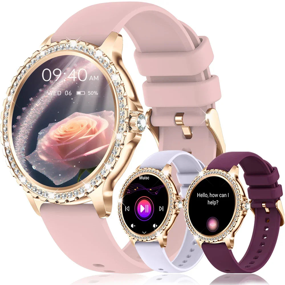 Smart Watch For women - 1.32" Touchscreen Fitness Tracker with Wireless Calls, Music Time Display, Step Counting - Evallys.com