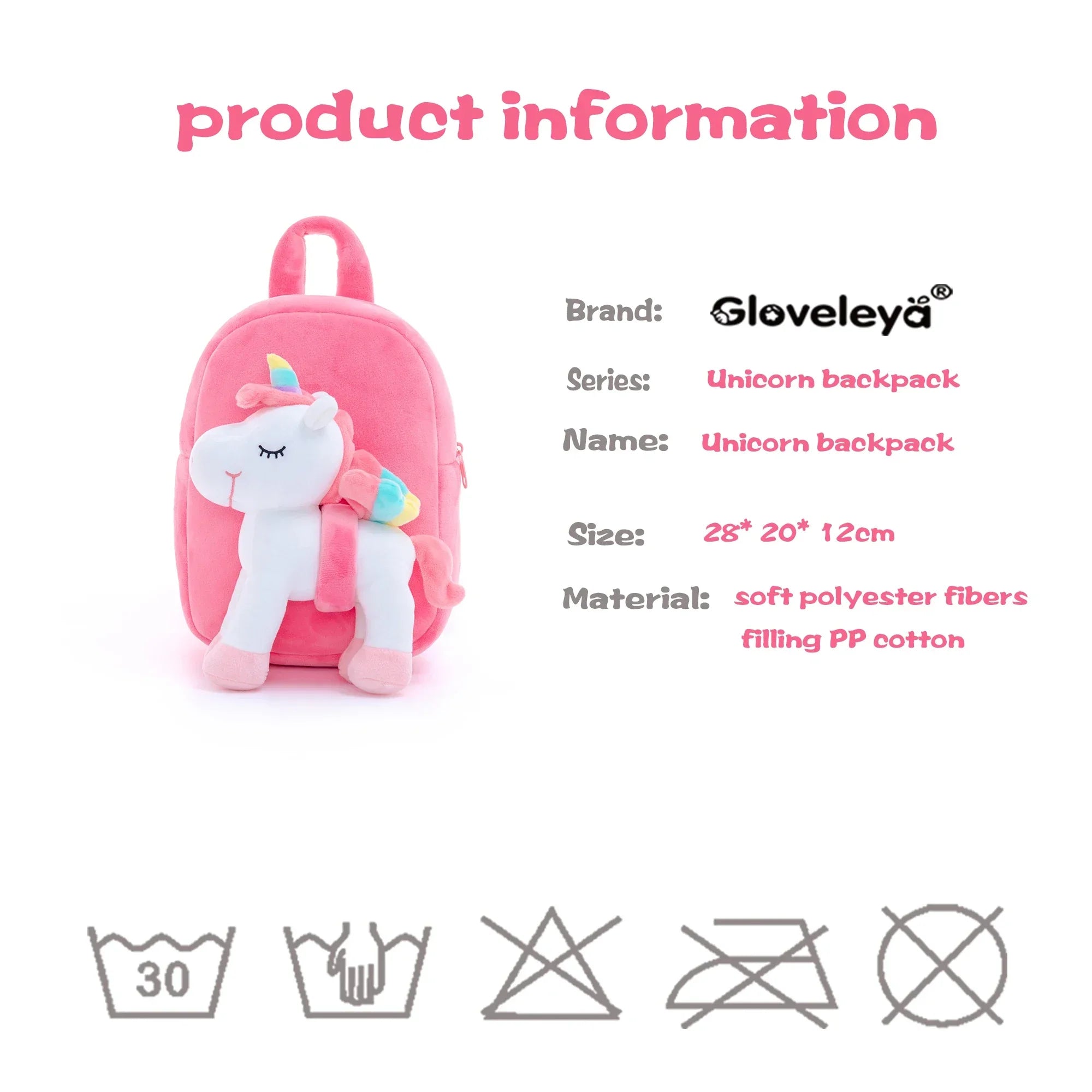 Plush Unicorn Backpack for Kids – Cute Stuffed Animal Bag - Evallys.com