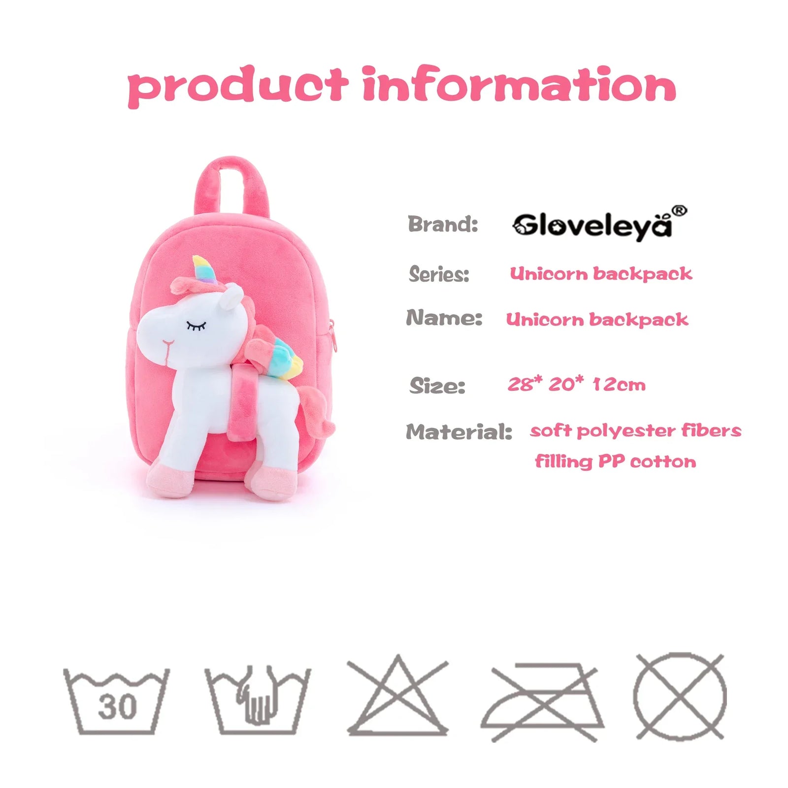 Plush Unicorn Backpack for Kids – Cute Stuffed Animal Bag - Evallys.com