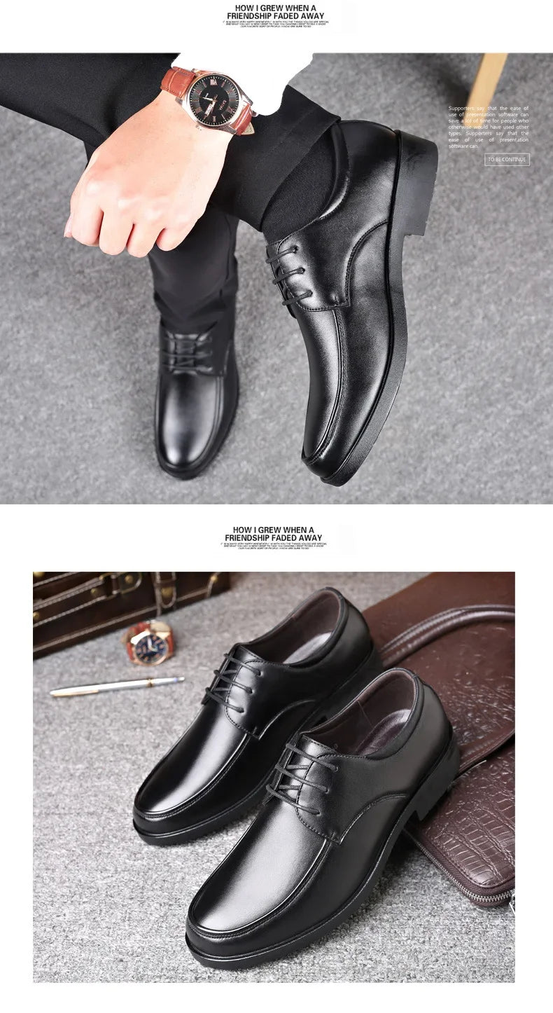Mens Dress Shoes Men's Formal Original Leather Italian Skin Shoes for Men Elegant Casual Business Luxury Social Male Shoe - Evallys.com