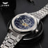 FEICE Automatic Mechanical Luxury Watch Men Stainless Steel Watches Luminous Waterproof Watch for Men Skeleton FM019 - Evallys.com