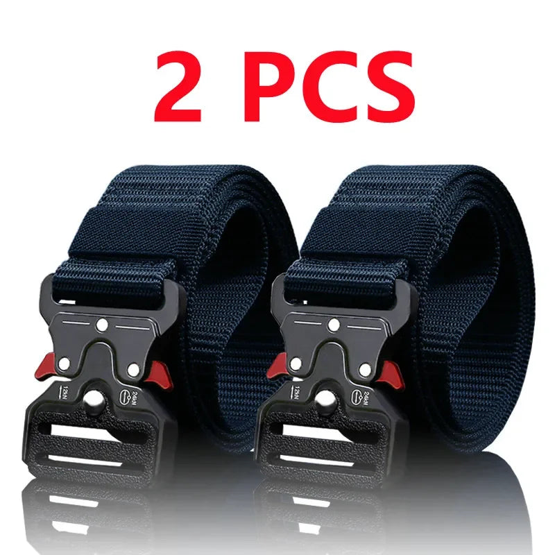 2pcs Versatile Men's Tactical Belts - Durable, Adjustable Design - for Outdoor Hunting & Sports Enthusiasts - Evallys.com