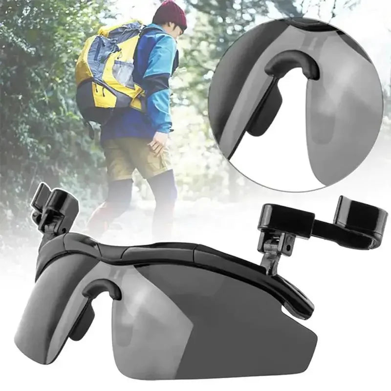 Adjustable Tac Outdoor Polarized Fishing Glasses Hat Visors Sport Clips Hat Clip On Sunglasses For Biking Hiking Golf Eyewear - Evallys.com