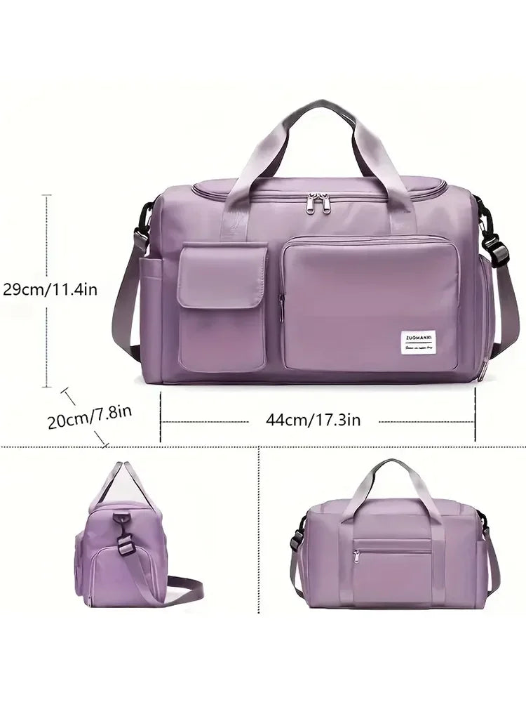 UNIXINU Carry On Travel Bag Large Capacity Weekender Overnight Duffle Bags with Shoe Compartment Sports Fitness Bags for Women - Evallys.com