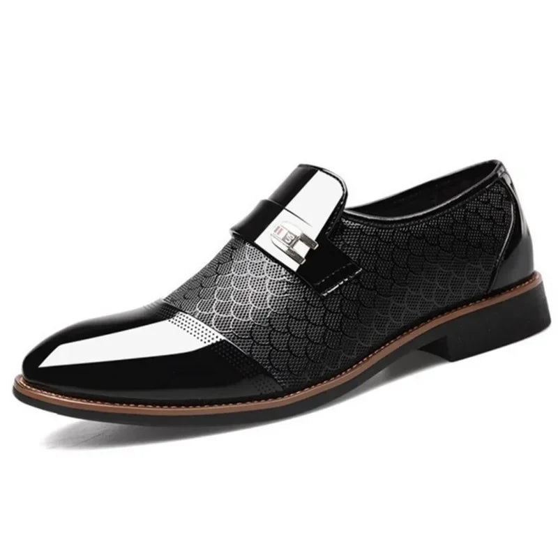 Elegant Men’s Formal Slip-On Shoes – Wedding & Business Leather Shoes - Evallys.com