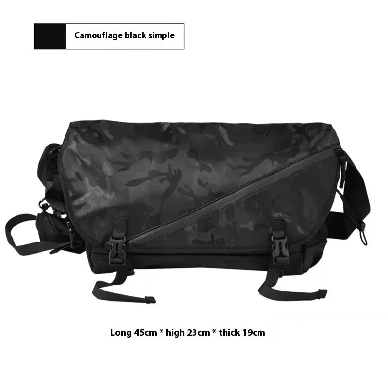 Men’s Nylon Shoulder Bag – Japanese Style Laptop Sling & Messenger Bag - Evallys.com