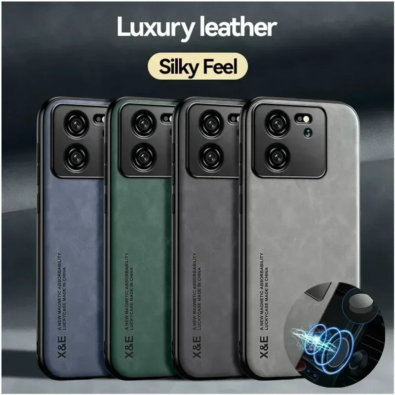 Luxury Shockproof Case for Xiaomi 13T Pro Protective Cover Built-in Magnetic Car Holder Protection Phone Coque Fundas - Evallys.com # #