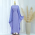 Eid Ramadan Batwing Butterfly Satin Abaya Dubai Luxury Muslim Kaftan Maxi Dress Women Kebaya Robe Caftan Marocain Femme Vestidos - Evallys.com