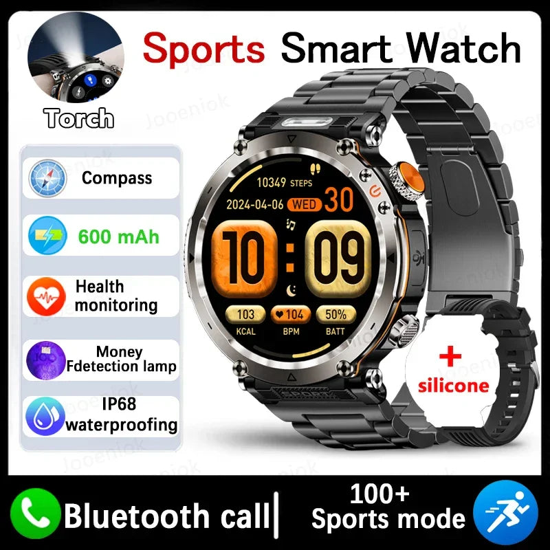 1.7-Inch Display 600mAh Large Battery Outdoor Smartwatch with Sport mode Heart Rate Bluetooth Call Smart Watch For Men 2025 NEW - Evallys.com