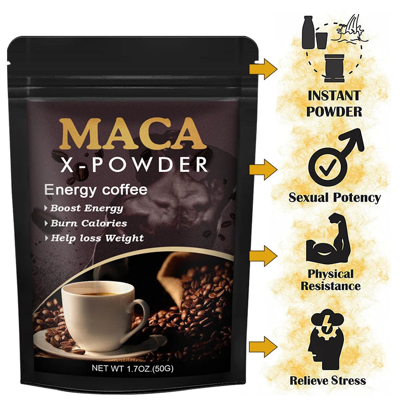 Maca Root Coffee Energy Supplement – Boost Strength & Performance 50g