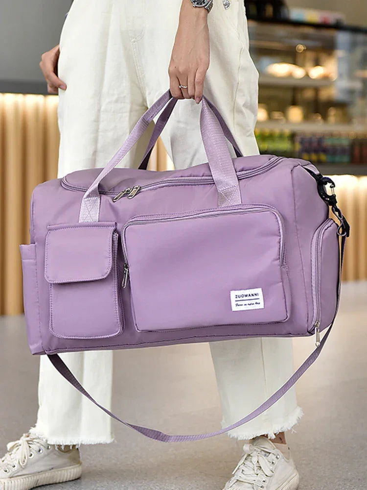 UNIXINU Carry On Travel Bag Large Capacity Weekender Overnight Duffle Bags with Shoe Compartment Sports Fitness Bags for Women - Evallys.com