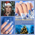 Beetles 6 Pcs Gel Nail Polish Set- 5 Colors Glitter White Blue Silver Gel Polish Kit with Strengthener Reinforcement Nail Sticker Snowflakes Soak off UV LED Lamp Winter Manicure Gifts for Girls 0-Sparkling Snow - Evallys.com # #