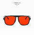 SORVINO Oversized Red Square Rivets Sunglasses Fashion Women Vintage Brand Designer Men Trendy Yellow Sun Glasses Shades UV400 - Evallys.com