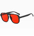 SORVINO Oversized Red Square Rivets Sunglasses Fashion Women Vintage Brand Designer Men Trendy Yellow Sun Glasses Shades UV400 - Evallys.com