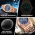 PENGAGAR Square Luxury Men Wristwatch Waterproof Luminous Date Stainless Steel Male Clock Business Sports Quartz Watches For Men - Evallys.com