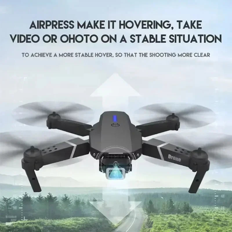2024 E88Pro RC Drone 4K Professinal With 3 Battery 1080P Wide Angle HD Camera Foldable Helicopter WIFI FPV Height Hold Gift Toy - Evallys.com
