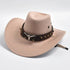 Vintage Suede Western Cowboy Hat – Party & Cosplay Big-Brim Cap - Evallys.com