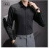 New Plus Size Men Solid Color Business Shirt Fashion Classic Basic Casual Slim White Long Sleeve Shirt Brand Clothes - Evallys.com