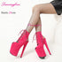 20cm/8Inches Sexy Pole Dance Shoes Women Catwalk Nightclub Strip Gladiator Sandals Lace-up Lady Suede Matte Short Booties