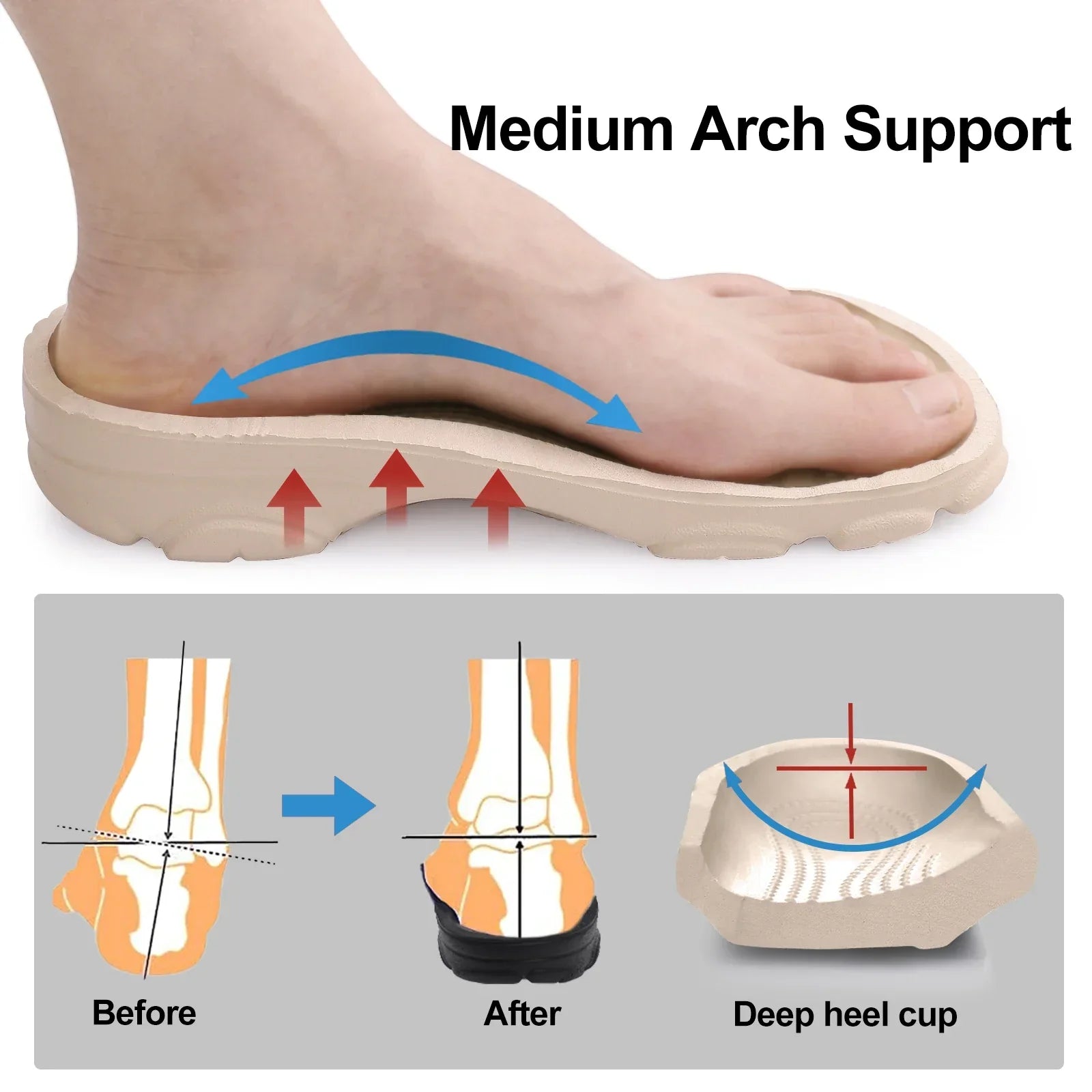 Comwarm Men’s Clogs – Breathable Non-Slip Garden & Beach Sandals - Evallys.com