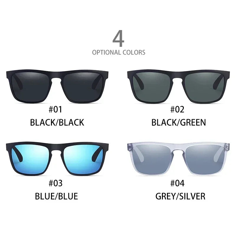 Fashion Square Vintage Polarized Sunglasses Men Women Retro Driving Fishing Sun Glasses UV400 Eyewear - Evallys.com