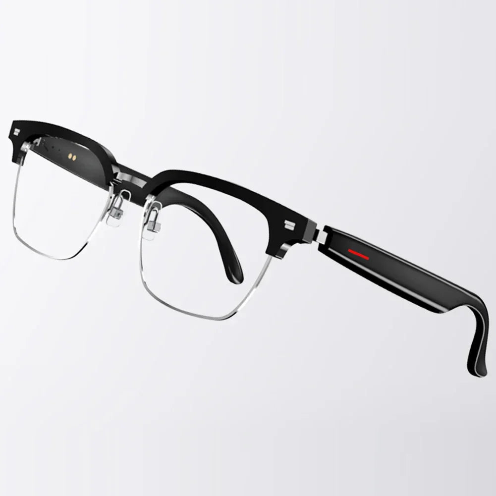 Smart Glasses Remote Shooting Outdoor Sport Glasses with Camera Open Ear Sound Mic & Speakers Wearable Eyeglass for Men & Woman - Evallys.com