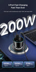 UHOMEBUY 200W Car Charger USB Type C Fast Charger 100W 65W 45W 20W PPS PD QC3.0 Quick Charger for Laptop iPhone 15 Samsung S23
