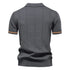 AIOPESON Men's Solid Color Sport Zipper Polo Shirt Athletic Social Polo Shirts for Men Office Slim Fit Polo - Evallys.com