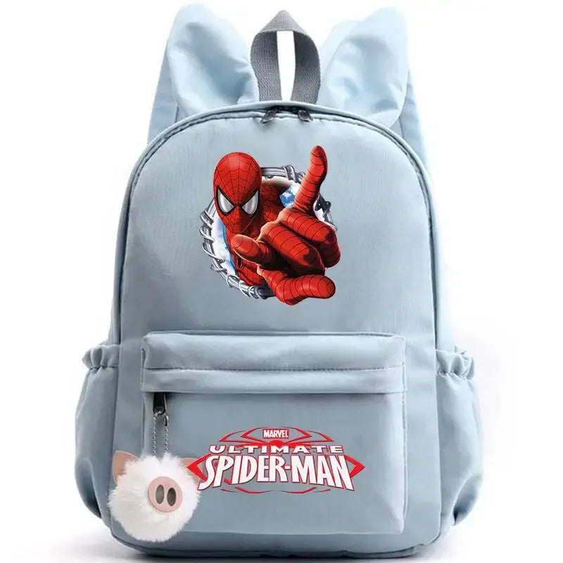 Spider Man Backpack for Girls Boys Teenager Children Rucksack Casual School Bags Travel Rabbit Ears Backpacks Mochila Travel Bag - Evallys.com