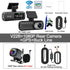 UHD 4K Dash Cam Dual Lens Driving Recorder Car DVR 1080P Rear Lens Camera Built-In WiFi GPS 24-Hour Parking Monitoring Black Box - Evallys.com