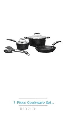 Rametto Professional Grade 8-Piece Cookware Set Anodized Aluminum Enamel Cast Iron Stainless Steel Oven Safe Dishwasher Safe - Evallys.com