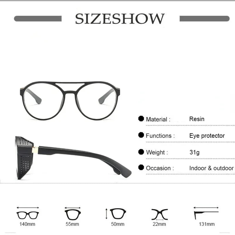 Men Fashion Round punk Sunglasses Women/Men 2022 Vintage Round Sun Glasses High Quality Brand Designer Sunglass de sol UV400 - Evallys.com